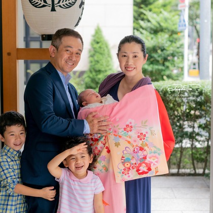杉森 茂夫 (Photo Studio SS)が出張撮影した「七五三、お宮参り、家族写真」の家族写真