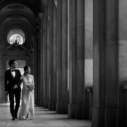 Photo of Photo-wedding in Paris - fall version taken by Petite Nao Photography