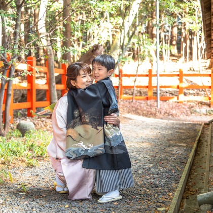 中村雅樹が出張撮影したジェスチャー, 記念写真, お宮参りが写った七五三フォトの写真