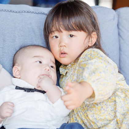ちずカメラが出張撮影した顔, 眼, 肌が写った家族写真(キッズ,ベビーフォト)の写真