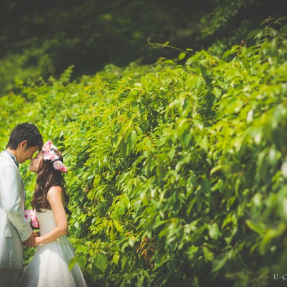 U-CONCENT (香川裕貴)が撮影した「ドレスロケーション前撮り宝ヶ池・賀茂社賀茂川」の写真