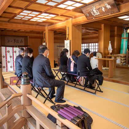 岩坪眞一郎が出張撮影した「下関お宮参り」の家族写真