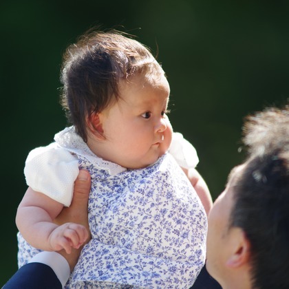 黒沢　茂が出張撮影した衣類, 着物, 衣装/コスチュームが写ったお宮参りの写真