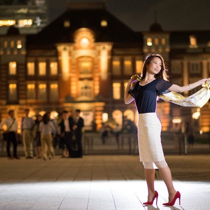 Photo of Tokyo Station at night taken by Happy Baby Project