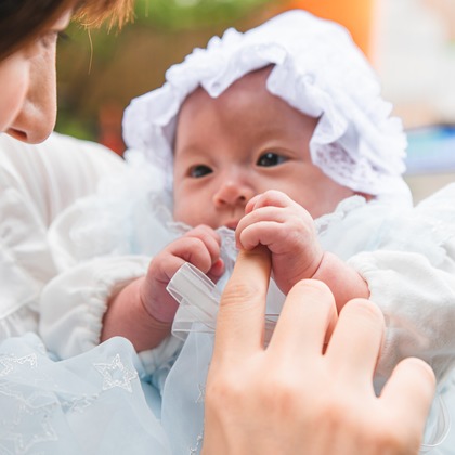 山下　剛が出張撮影した「お宮参り撮影」の家族写真