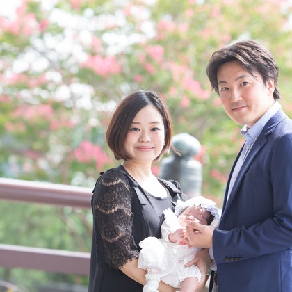 出張撮影ななが出張撮影した自然の中の人々, お宮参り衣装, 人間が写ったお宮参りの写真