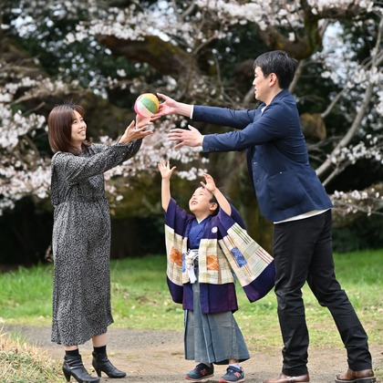 寫樂斎が撮影した家族写真の出張撮影/七五三フォトの写真