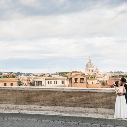 Photo of Wedding in Rome - Spanish Steps, Trevi Fountains, Pantheon, Piazza Navona taken by Kyoko Ide Photography