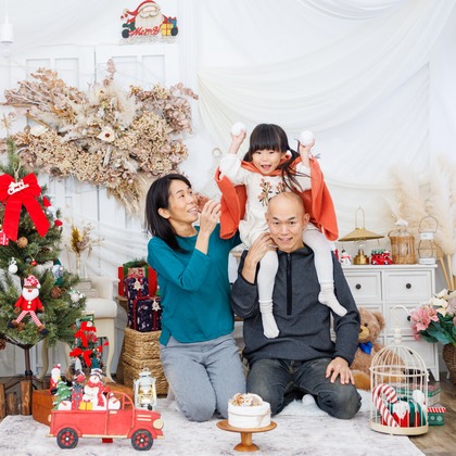 ちずカメラが出張撮影した「クリスマス」の家族写真