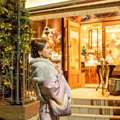 中村雅樹が出張撮影した記念写真, 植物, お宮参りが写った成人式撮影の写真