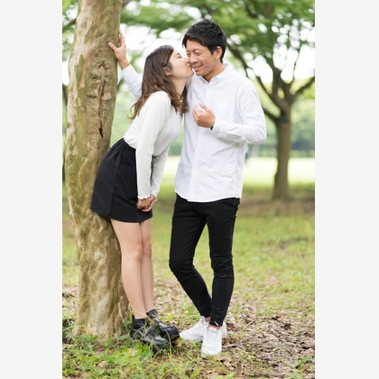 Photo of Pre-wedding photo shoot at Sagami-Oono Park taken by Happy Baby Project