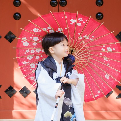 高夏写真店が出張撮影した「七五三の撮影」の家族写真