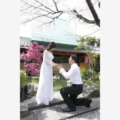 Fotocrossが出張撮影した食べるとホッとする料理, 下鴨神社, 食器が写った家族写真の出張撮影/旅行先の記念撮影の写真