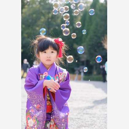 高夏写真店が出張撮影した「七五三の撮影」の家族写真