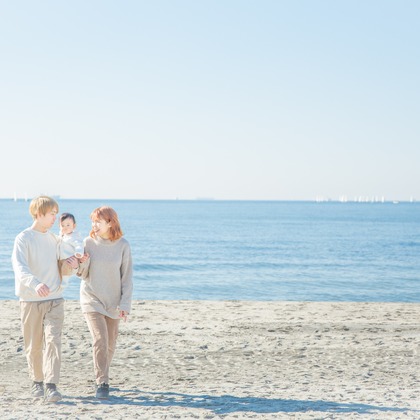 今泉秀樹が出張撮影した「稲毛海岸」の家族写真