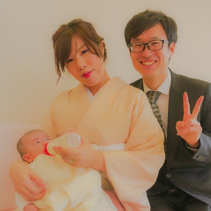 時の記録者が撮影したお宮参りの写真