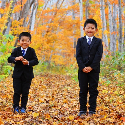 稲蔭一道が出張撮影したビューエグの庭, フラッシュ撮影, 自然の風景などが写った「家族写真、ロケーションフォト」の家族写真