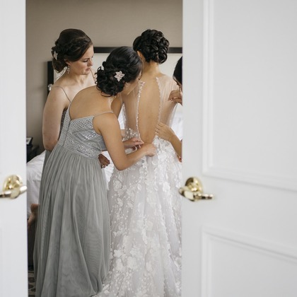 植村由理が撮影した「パトリシアとブレットの結婚式当日」の写真