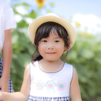 宮部が撮影した「ひまわり畑でキッズフォト」の写真