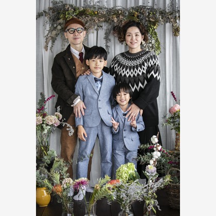 Hamuこども写真館が撮影した家族写真の出張撮影の写真