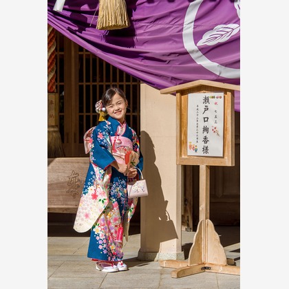 waka photoが出張撮影した自然の中の人々, 植物学, 植物が写った七五三フォトの写真