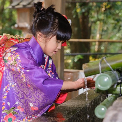 高夏写真店が出張撮影した「七五三の撮影」の家族写真