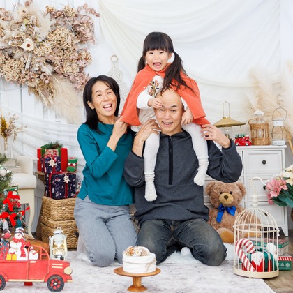 ちずカメラが出張撮影した「クリスマス」の家族写真