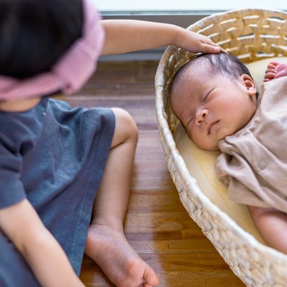 waka photoが出張撮影した自然の中の人々, 植物学, 植物が写ったニューボーンフォトの写真