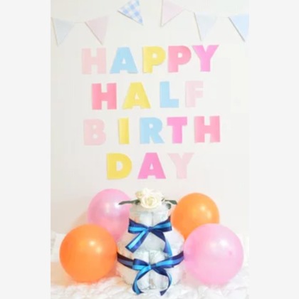 CREATIVE HOUSEが出張撮影した「ハーフバースデー」の家族写真