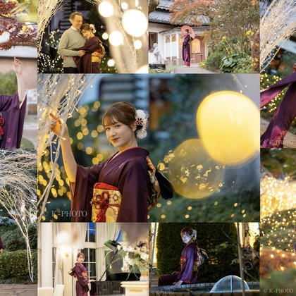 大森光太郎・K-PHOTOが出張撮影したYokohama Ukai-Tei, バトリョハウス, スポーツ会場などが写った「成人式撮影」の家族写真