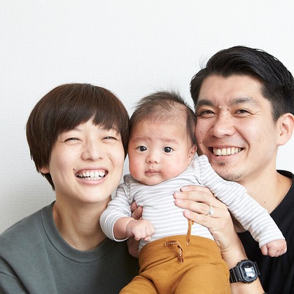 岩瀬泰治が撮影した家族写真の出張撮影の写真