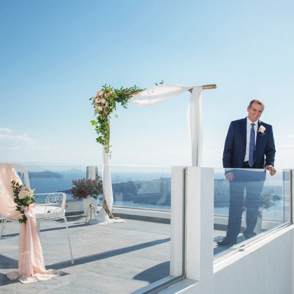 Photo of Santorini Wedding Ceremony taken by Olga Chalkiadaki