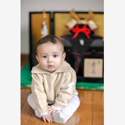 森　健児が出張撮影した古着, 引っ張られた弦楽器, ファッションモデルが写った家族写真の出張撮影/七五三フォト/お宮参りの写真