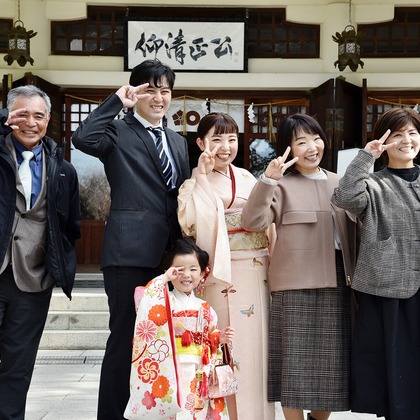 66 atelierが出張撮影した「記念」の家族写真