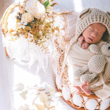 多田正子が撮影したニューボーンフォトの写真