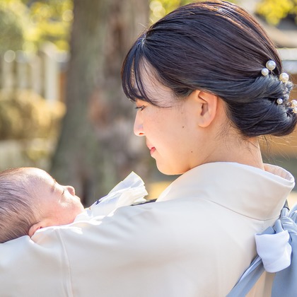 中村雅樹が出張撮影したジェスチャー, 記念写真, お宮参りが写ったお宮参りの写真