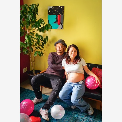 Aya Petite Photographyが出張撮影した「マタニティ出張撮影」の家族写真