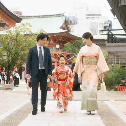 Tatsuyaが出張撮影した家族写真(キッズ,ベビーフォト)などが写った「七五三撮影（神戸 生田神社）」の家族写真