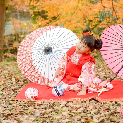 photograph K STYLEが出張撮影した岐阜護國神社, スリーブ, 七五三が写った七五三フォトの写真