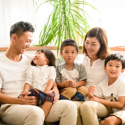 名畑文巨写真事務所が出張撮影したTemma Tenjin Hanjo Tei, 虹彩, 祖父母が写った家族写真(キッズ,ベビーフォト)の写真