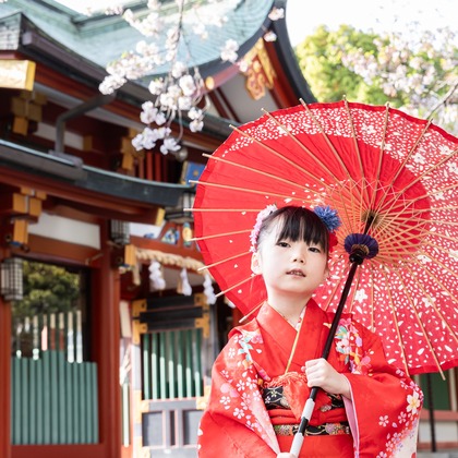 出張撮影くろさわが出張撮影した幸福, 写真, 通行人が写った七五三フォトの写真