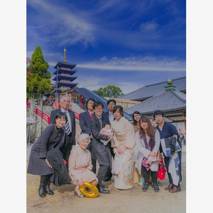 時の記録者が撮影したお宮参りの写真