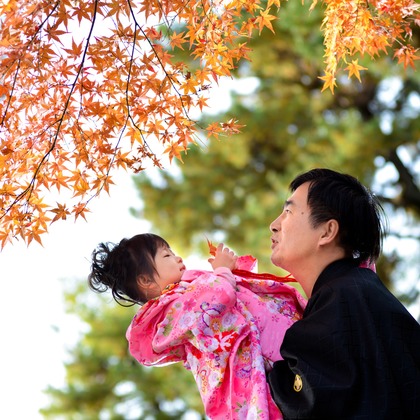 ProPhotos Japanが出張撮影した家族旅行, 七五三衣装, 秋が写ったハネムーンフォトの写真