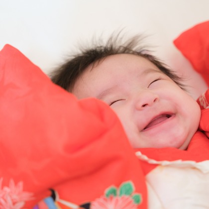 高夏写真店が出張撮影した「お宮参りの撮影」の家族写真