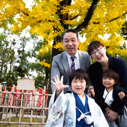 MTワークスが出張撮影した「七五三」の家族写真