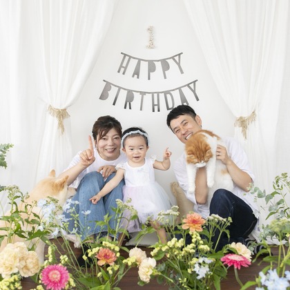 Hamuこども写真館が撮影した家族写真の出張撮影の写真