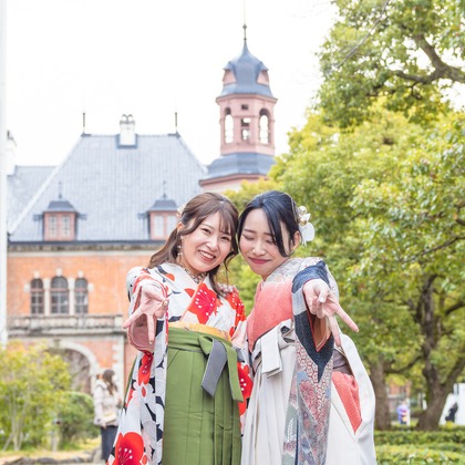 中村雅樹が出張撮影した記念写真, 植物, お宮参りが写った成人式撮影の写真