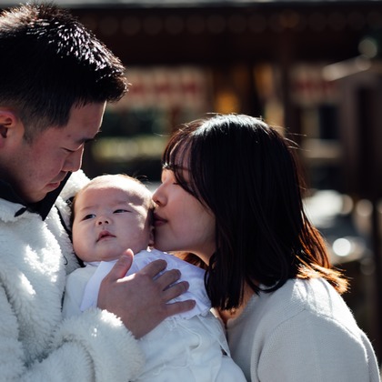 出張撮影くろさわが出張撮影した「お宮参り」の家族写真