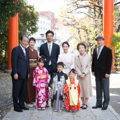 眞田 厚司が出張撮影した「七五三」の家族写真