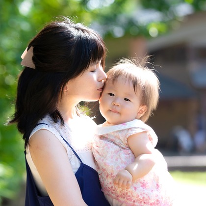 Minminが出張撮影したネクタイ, フラッシュ撮影, ジェスチャーが写った家族写真の出張撮影の写真